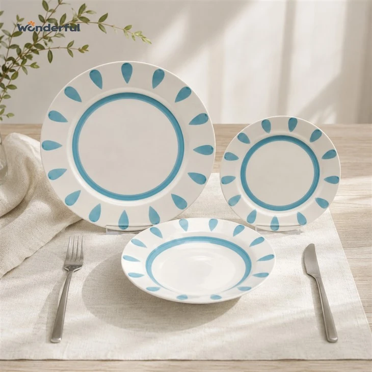 Hand-Painted Teardrop Ceramic Dinnerware Set manufacturers