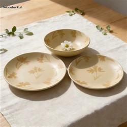 Speckled Floral Ceramic Dinnerware Set Speckled Floral Ceramic Dinnerware Set